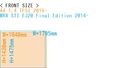 #A4 1.4 TFSI 2016- + WRX STI EJ20 Final Edition 2014-